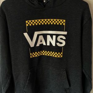 Vans Grey and Yellow Hoodie